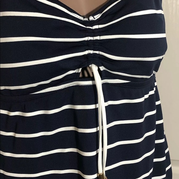 Pez D'Or Marine Striped Keyhole Maternity Tankini - Picture 2 of 5